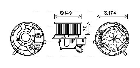 AVA Ventilátor, utastér VN8339