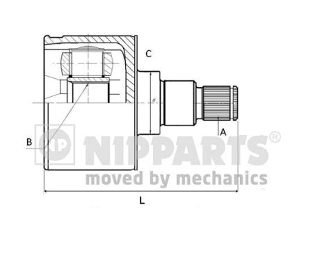 NIPPARTS Féltengelycsukló készlet J2831136_NIP