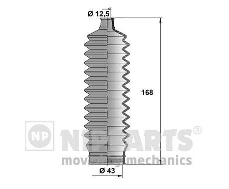 NIPPARTS Kormánymű porvédő készlet J2840503_NIP