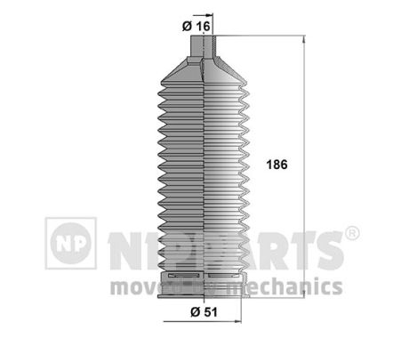 NIPPARTS Kormánymű porvédő J2840506_NIP