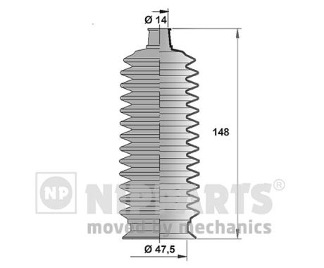 NIPPARTS Kormánymű porvédő készlet J2842010_NIP