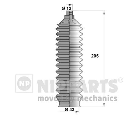 NIPPARTS Kormánymű porvédő készlet J2843008_NIP