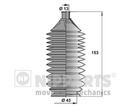 NIPPARTS Kormánymű porvédő készlet J2843009_NIP