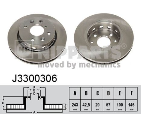 NIPPARTS Első féktárcsa J3300306_NIP