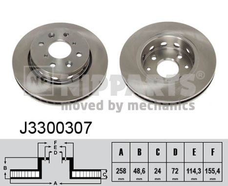 NIPPARTS Első féktárcsa J3300307_NIP