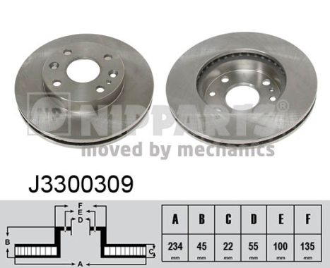 NIPPARTS Első féktárcsa J3300309_NIP