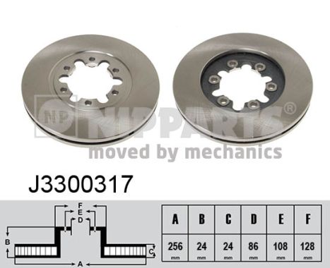 NIPPARTS Első féktárcsa J3300317_NIP