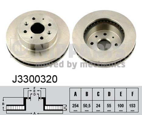 NIPPARTS Első féktárcsa J3300320_NIP