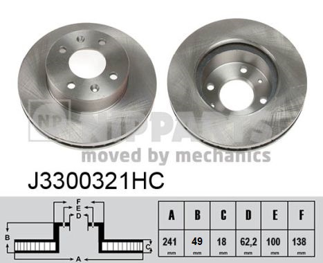 NIPPARTS Első féktárcsa J3300321HC_NIP