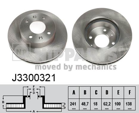 NIPPARTS Első féktárcsa J3300321_NIP