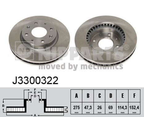 NIPPARTS Első féktárcsa J3300322_NIP