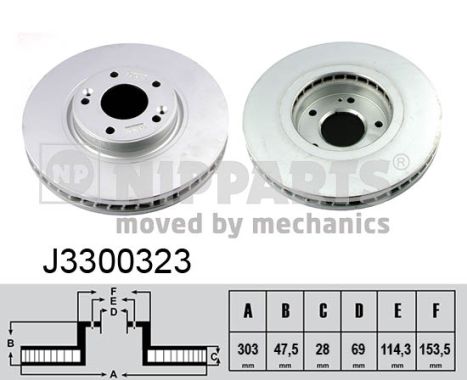 NIPPARTS Első féktárcsa J3300323_NIP