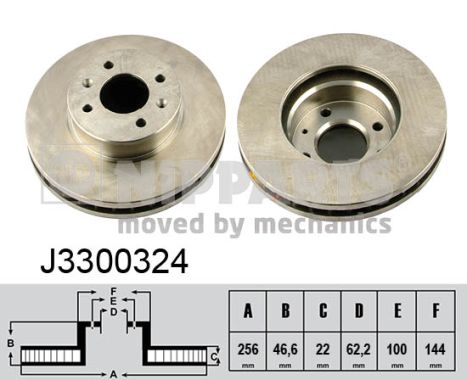 NIPPARTS Első féktárcsa J3300324_NIP