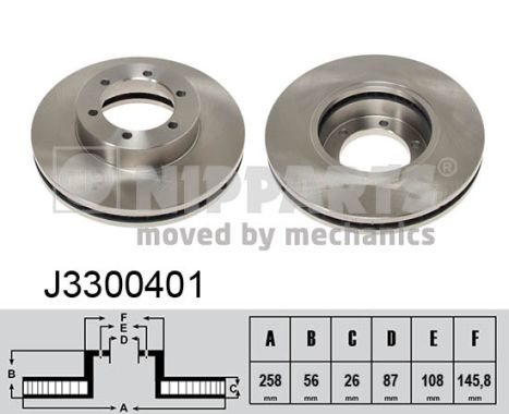 NIPPARTS Első féktárcsa J3300401_NIP