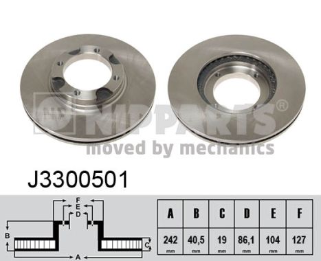 NIPPARTS Első féktárcsa J3300501_NIP