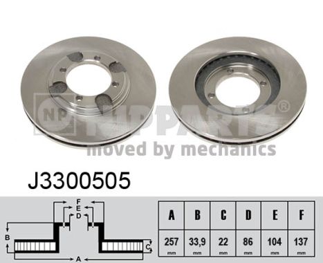 NIPPARTS Első féktárcsa J3300505_NIP