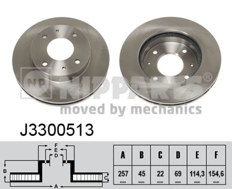 NIPPARTS Első féktárcsa J3300513_NIP