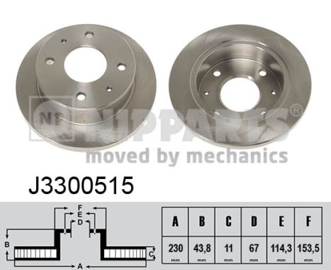 NIPPARTS Első féktárcsa J3300515_NIP