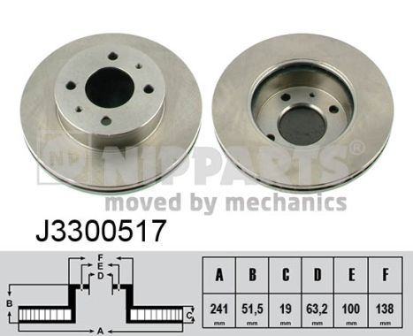 NIPPARTS Első féktárcsa J3300517_NIP