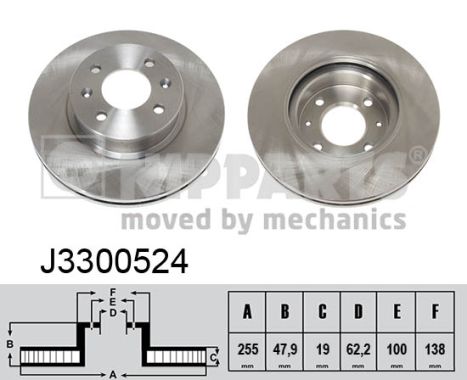 NIPPARTS Első féktárcsa J3300524_NIP