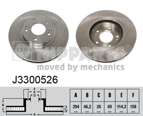 NIPPARTS Első féktárcsa J3300526_NIP