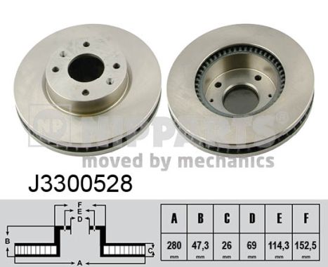 NIPPARTS Első féktárcsa J3300528_NIP