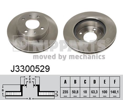 NIPPARTS Első féktárcsa J3300529_NIP