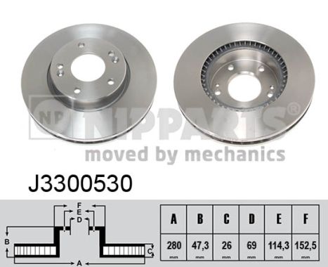 NIPPARTS Első féktárcsa J3300530_NIP