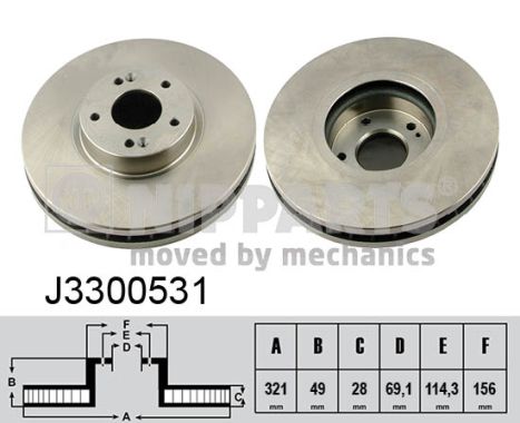 NIPPARTS Első féktárcsa J3300531_NIP