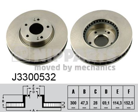 NIPPARTS Első féktárcsa J3300532_NIP