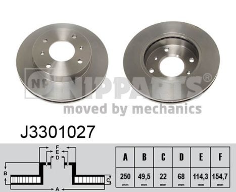 NIPPARTS Első féktárcsa J3301027_NIP