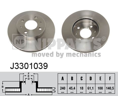 NIPPARTS Első féktárcsa J3301039_NIP