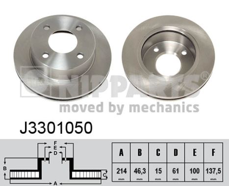 NIPPARTS Első féktárcsa J3301050_NIP