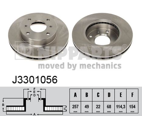 NIPPARTS Első féktárcsa J3301056_NIP