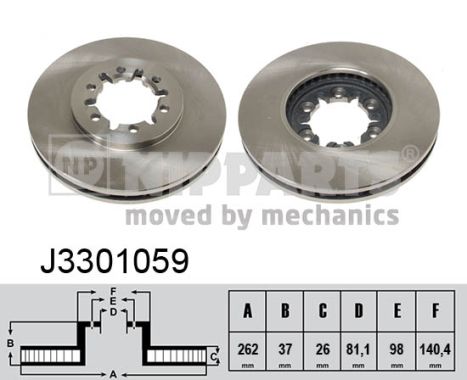 NIPPARTS Első féktárcsa J3301059_NIP