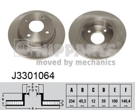 NIPPARTS Első féktárcsa J3301064_NIP