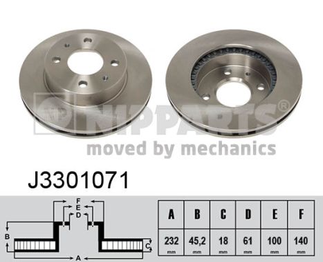 NIPPARTS Első féktárcsa J3301071_NIP