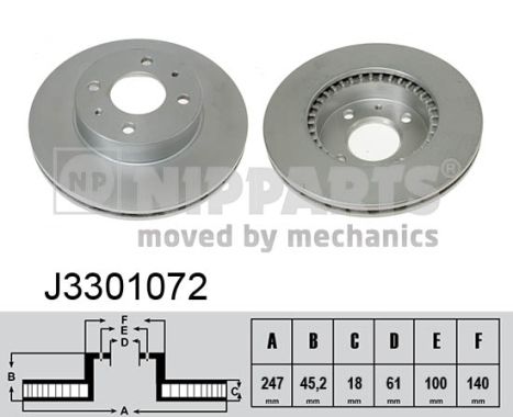 NIPPARTS Első féktárcsa J3301072_NIP