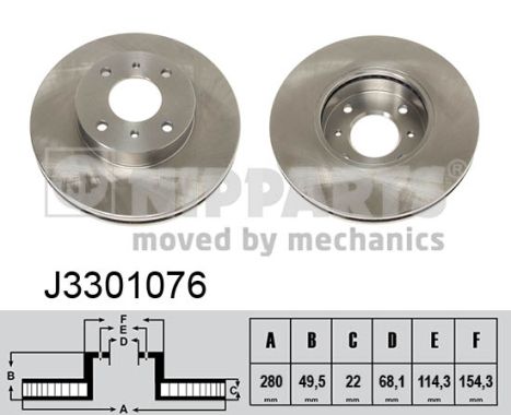 NIPPARTS Első féktárcsa J3301076_NIP