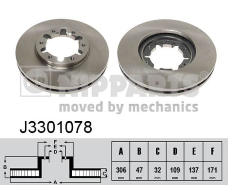 NIPPARTS Első féktárcsa J3301078_NIP