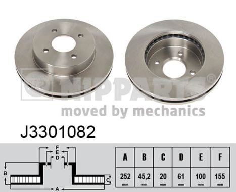 NIPPARTS Első féktárcsa J3301082_NIP