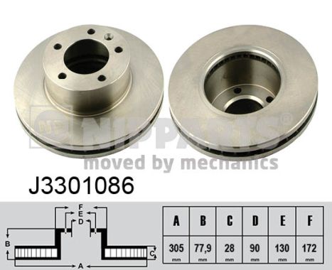 NIPPARTS Első féktárcsa J3301086_NIP