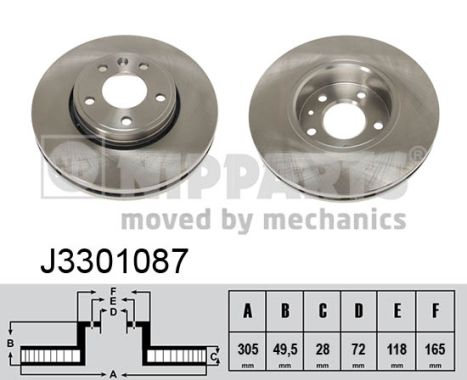 NIPPARTS Első féktárcsa J3301087_NIP