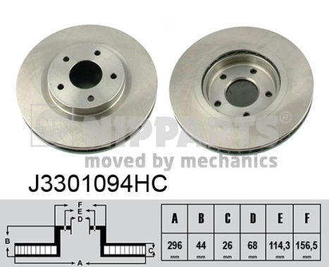 NIPPARTS Első féktárcsa J3301094HC_NIP