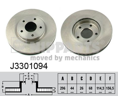 NIPPARTS Első féktárcsa J3301094_NIP