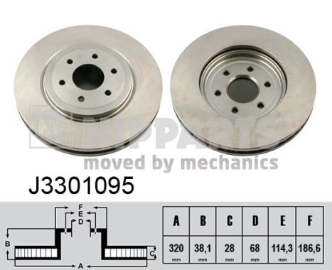 NIPPARTS Első féktárcsa J3301095_NIP