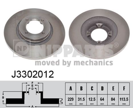 NIPPARTS Első féktárcsa J3302012_NIP