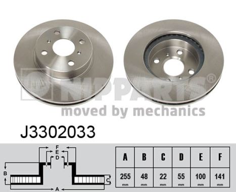 NIPPARTS Első féktárcsa J3302033_NIP