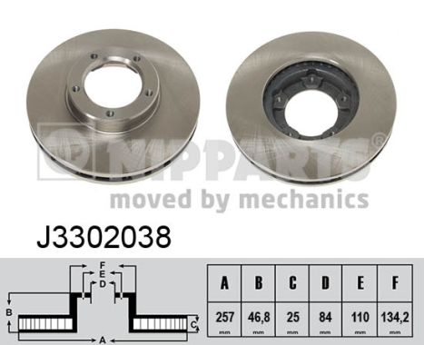 NIPPARTS Féktárcsa, mind J3302038_NIP