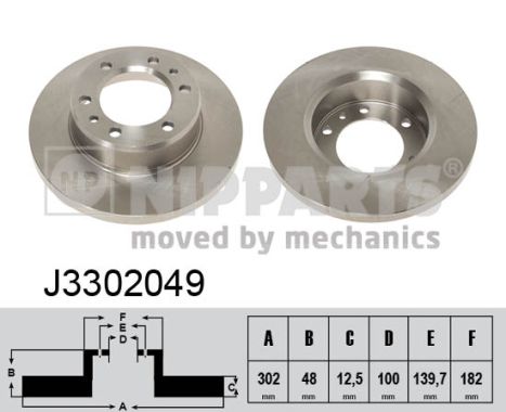 NIPPARTS Első féktárcsa J3302049_NIP